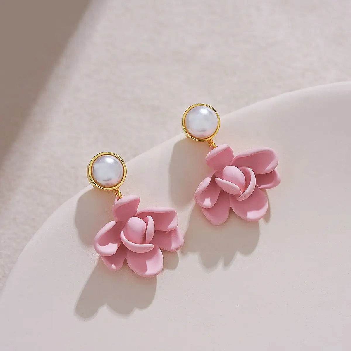 spring summer flower drop earrings.