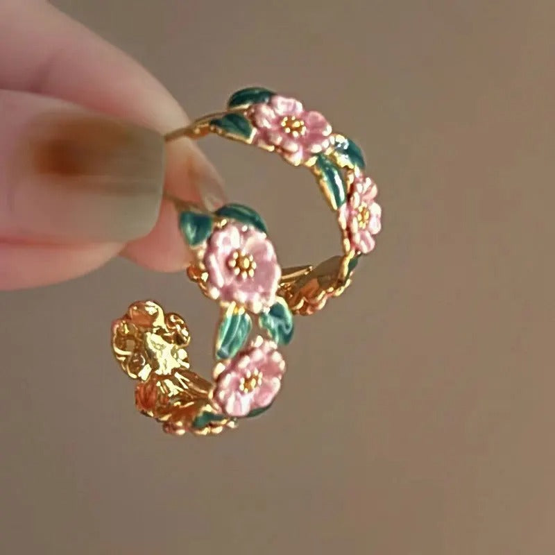French Style Floral Hoops
