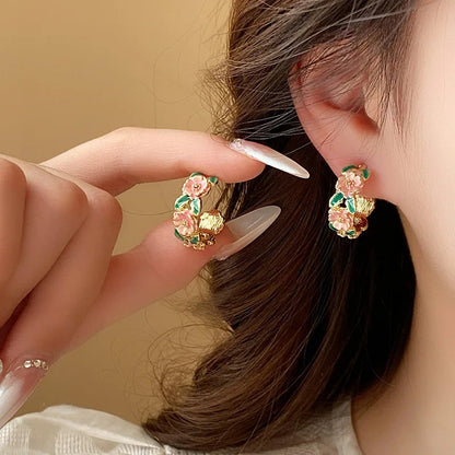 French Style Floral Hoops