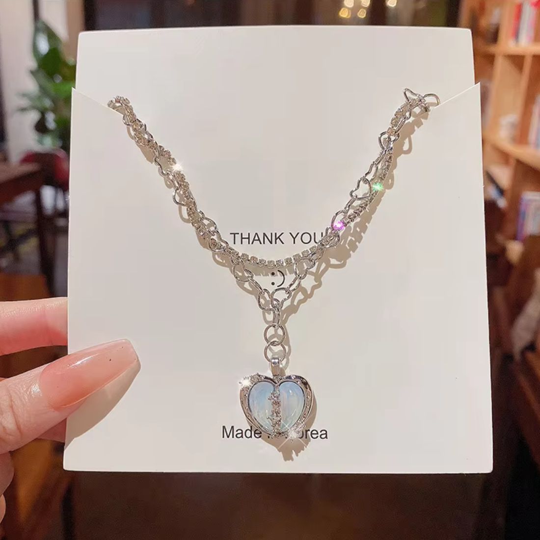 Frosted Heart Necklace