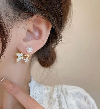 pretty Enamelled Butterfly studs.